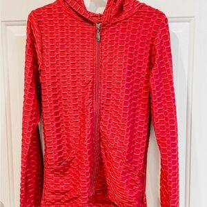 New Mix Vibrant Red Textured Jacket